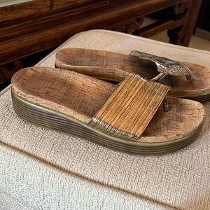 Donald J Pliner ￼ gold metallic sandal